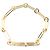 Bracciale Kelly Chain PM in Oro Giallo K18 con Diamanti di Hermès D'oro Metallico