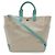 Tiffany & Co Canvas-Leder-Shopper Weiß