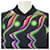 Céline Blusón de algodón CELINE Negro Verde Púrpura  - vista 5
