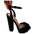 Sandalias de tacón plataforma de ante Kurt Geiger Negro
