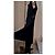 Luisa Spagnoli Abito lungo nero con inserti in tulle e gonna a spacchi laterali - vista 12