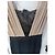 Autre Marque Abito nero e beige con pizzo - vista 2