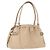 Borsa a mano Gancini in pelle beige e argento di Salvatore Ferragamo Auth hk3582