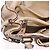 Borsa a mano Gancini in pelle beige e argento di Salvatore Ferragamo Auth hk3582 - vista 23