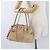 Borsa a mano Gancini in pelle beige e argento di Salvatore Ferragamo Auth hk3582 - vista 25