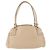 Borsa a mano Gancini in pelle beige e argento di Salvatore Ferragamo Auth hk3582 - vista 3