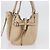 Borsa a mano Gancini in pelle beige e argento di Salvatore Ferragamo Auth hk3582 - vista 4
