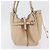 Borsa a mano Gancini in pelle beige e argento di Salvatore Ferragamo Auth hk3582 - vista 5