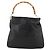 Borsa a Spalla in Pelle Gucci Bamboo 2way Nera Oro 001 2123 1577 Auth am11264 Nero D'oro - vista 3