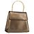 Salvatore Ferragamo Borsa a mano Gancini in pelle verniciata marrone e oro Auth hk3581 D'oro