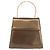 Salvatore Ferragamo Borsa a mano Gancini in pelle verniciata marrone e oro Auth hk3581 D'oro - vista 2