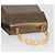 Salvatore Ferragamo Borsa a mano Gancini in pelle verniciata marrone e oro Auth hk3581 D'oro - vista 6
