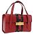 Céline Borsa a mano CELINE in pelle rossa dorata Auth YKZ1471A Rosso D'oro