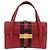 Céline Borsa a mano CELINE in pelle rossa dorata Auth YKZ1471A Rosso D'oro - vista 2