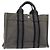 Hermès HERMES Fourre Tout PM Handtasche Canvas Grau Silber Auth BAZ508 Braun