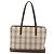 Burberry Borsa Tote Nova Check in Tela Beige Argento Auth INZ053 - vista 3