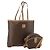 Céline Borsa Clutch in Tela Macadam CELINE in Pelle PVC 2 Pezzi Marrone Nero Auth mr2165