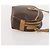 Céline Borsa Clutch in Tela Macadam CELINE in Pelle PVC 2 Pezzi Marrone Nero Auth mr2165 - vista 12