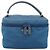 PRADA Vanity Borsa a Mano Nylon Blu Argento Auth YKZ1085 - vista 2