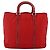 PRADA Bolsa de mão em nylon vermelho prata autêntica 174368 - vista 3
