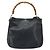 Borsa a mano in pelle Gucci Bamboo nera e oro 001 1638 3754 Auth YKZ262 Nero D'oro - vista 2