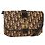 Sac à épaule en toile Trotter Christian Dior Beige Or Auth fm5276 Doré