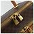 Céline CELINE Macadam Canvas Vanity Hand Bag PVC Leather Brown Gold Auth YKZ1479A Golden - view 14