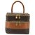 Céline CELINE Macadam Canvas Vanity Hand Bag PVC Leather Brown Gold Auth YKZ1479A Golden - view 2