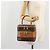 Céline CELINE Macadam Canvas Vanity Hand Bag PVC Leather Brown Gold Auth YKZ1479A Golden - view 26