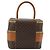 Céline CELINE Macadam Canvas Vanity Hand Bag PVC Leather Brown Gold Auth YKZ1479A Golden - view 3