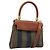 Pequin FENDI Pecan Canvas Handtasche PVC 2-Wege Schwarz Braun Auth INZ095