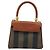 Pequin FENDI Pecan Canvas Handtasche PVC 2-Wege Schwarz Braun Auth INZ095 - Ansicht 2