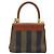 Pequin FENDI Pecan Canvas Handtasche PVC 2-Wege Schwarz Braun Auth INZ095 - Ansicht 3