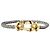 Bracciale Fred, 'Forza 10', oro giallo, acciaio.