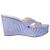 Wedge in pelle Sergio Rossi Blu Marrone chiaro