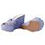 Wedge in pelle Sergio Rossi Blu Marrone chiaro - vista 7