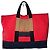Vintage Marni Canvas Tote Bag Rot Schwarz Braun