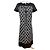 Vintage Courreges Abstraktes Kleid Schwarz Weiß M