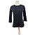 Vintage Courreges Canvas Rundhals schwarz-weiß