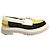Mocassini Adieu Paris Type 174 in pelle nera Nero Bianco Giallo