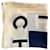 Foulard in seta blu e bianco di Chanel con logo - vista 6