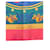 Bufanda de seda Hermès azul y rosa con patrones florales  - vista 3