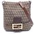 Borsa a Spalla Fendi Zucchino Marrone Beige