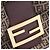 Borsa a Spalla Fendi Zucchino Marrone Beige - vista 7