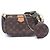 Schultertasche Multi Pochette Accessoires Louis Vuitton Braun Khaki