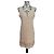 Gerard Darel Beige Leinen-Sommerkleid mit Spitzendetails