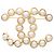 Spilla placcata in oro Chanel Coco Mark Bianco D'oro