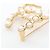 Spilla placcata in oro Chanel Coco Mark Bianco D'oro - vista 4