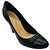 Pumps in pelle trapuntata Chanel nera / argento con logo CC Nero