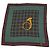 Foulard Gucci in seta con stampa a spina di pesce e corno francese Nero Rosso Blu D'oro Verde Porpora